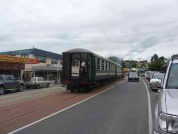 KAWAKAWA IS A TOURIST MAGNET - THE VINTAGE RAILWAY ON THE MIDDLE OF THE ROAD