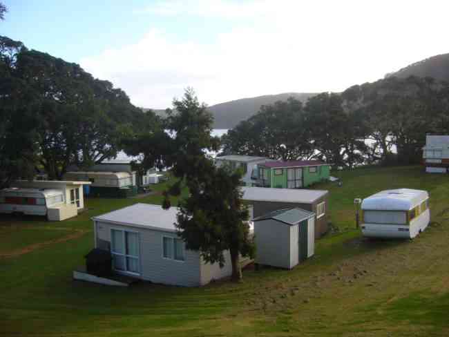 HOUHORA HEADS Wagener Holiday Park after many hours of rain (We stayed there for one night)