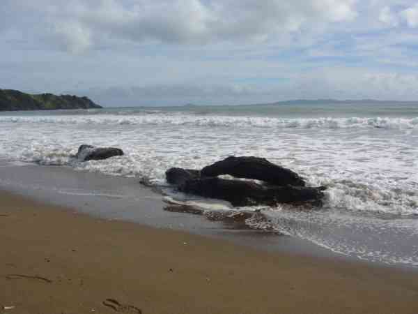At the beach in Taipa today